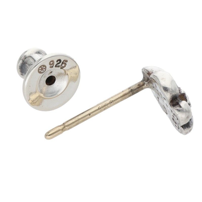 Chrome Hearts CO BS Flr BS Flare Stud Silver Earrings — view 4