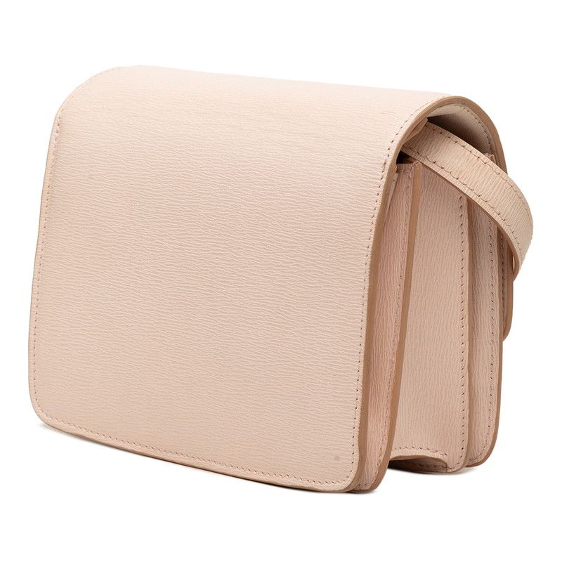 Celine Classic Box Small Crossbody Shoulder Bag Pink Beige Leather — view 2