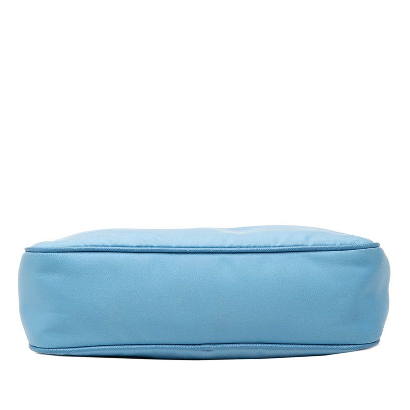 Prada Chain 2-Way Shoulder Bag Blue Nylon Leather — view 3