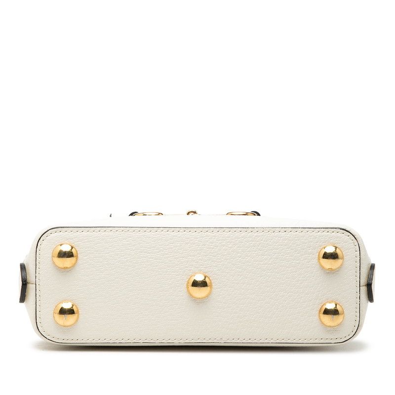Gucci Adidas Horsebit 1955 2-Way Shoulder Bag White Black Leather — view 3