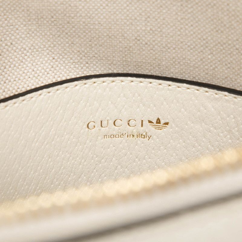 Gucci Adidas Horsebit 1955 2-Way Shoulder Bag White Black Leather — view 5