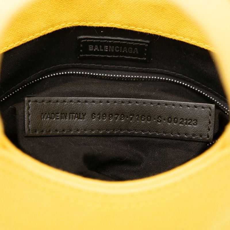 Balenciaga Wave XS 2-Way Shoulder Bag Yellow Canvas — view 6