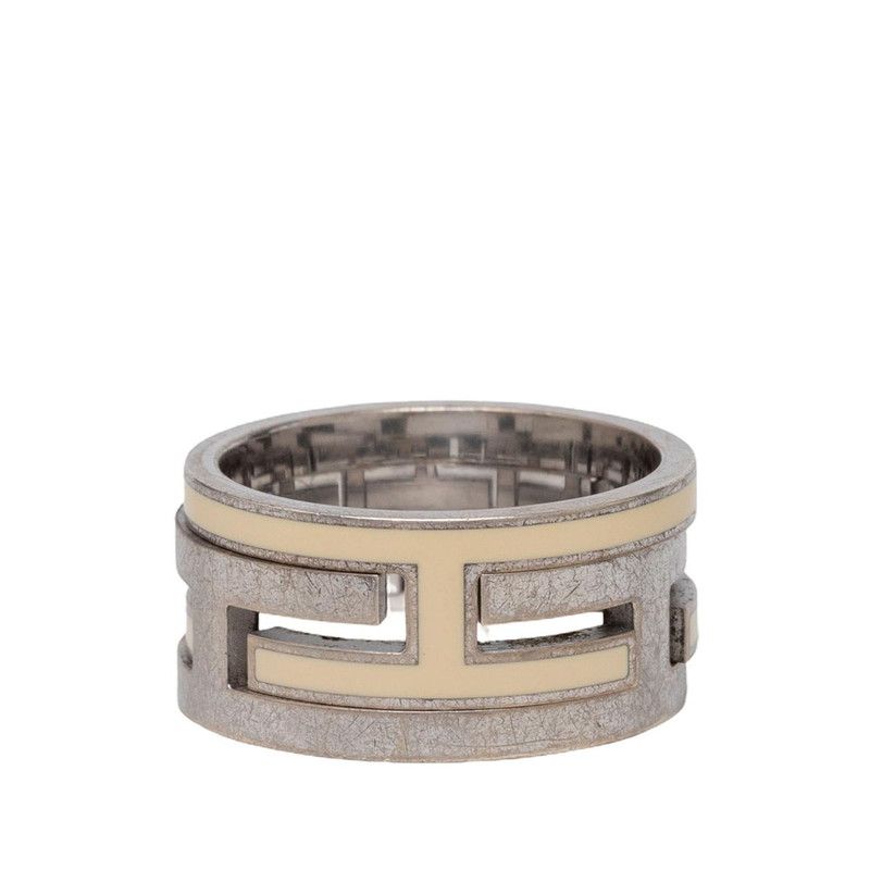 Hermes Mou Bash Ring 53 Ivory Silver — view 3