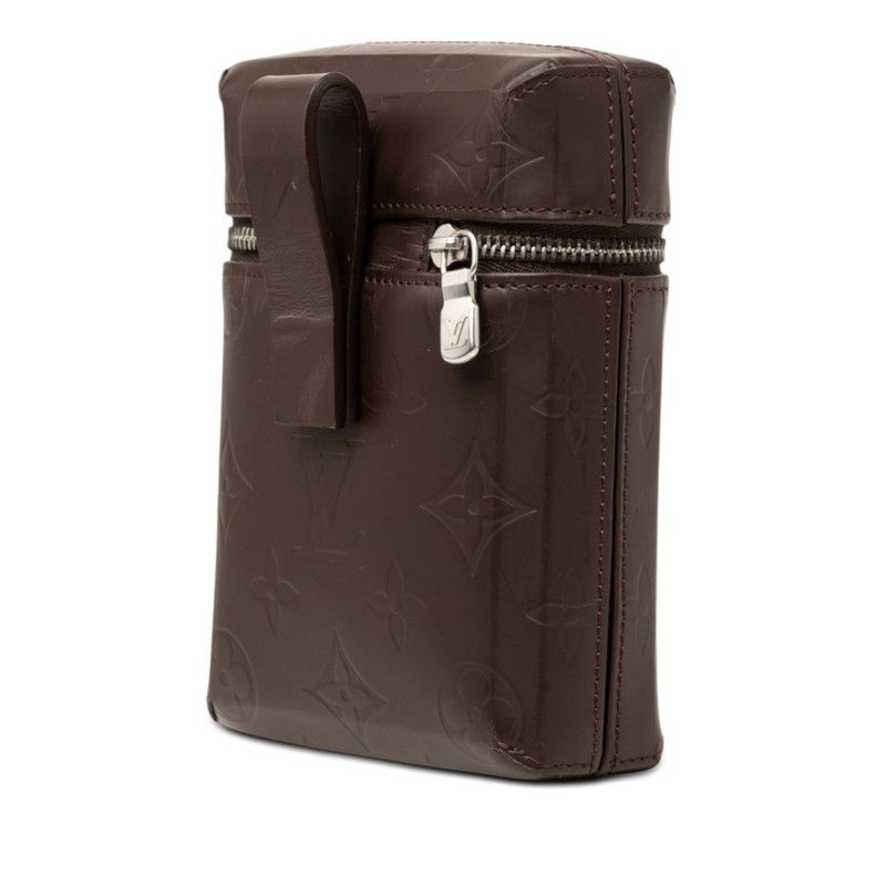 Louis Vuitton Monogram Glace Ray Waist Pouch Case Brown Leather — view 2