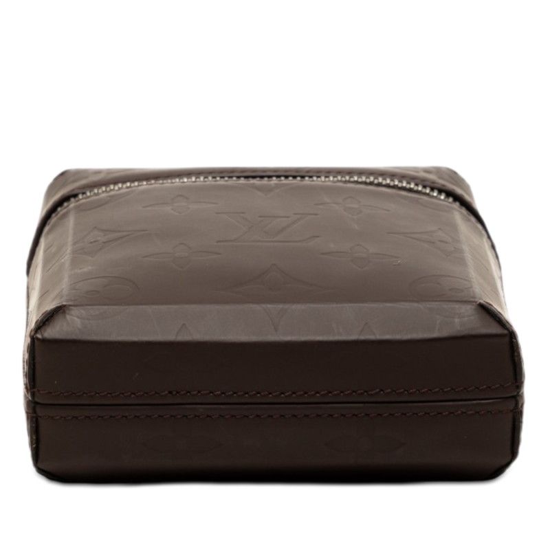 Louis Vuitton Monogram Glace Ray Waist Pouch Case Brown Leather — view 3
