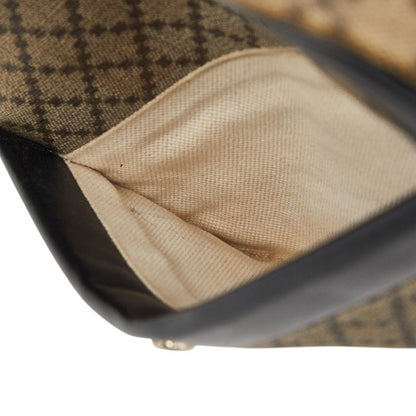 Gucci Diamante Clutch Beige Black Leather — view 8