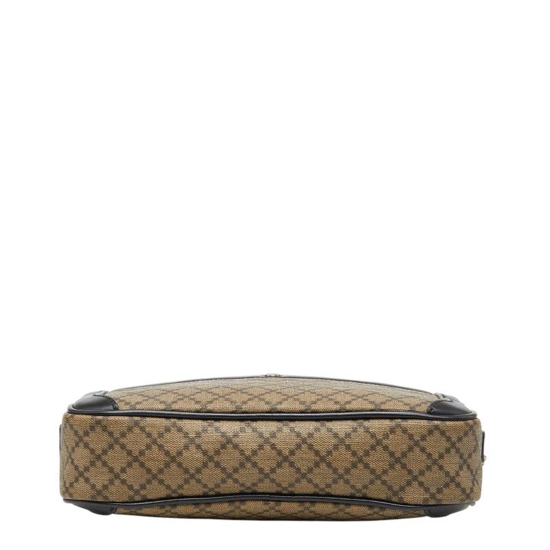 Gucci Diamante Clutch Beige Black Leather — view 3