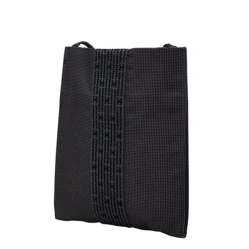 Hermes Herline Crossbody Shoulder Bag Pochette Gray Canvas — view 2