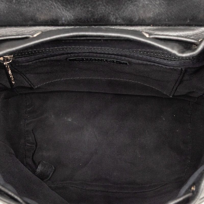 Chanel Quilted CC Logo Backpack Black Lambskin — view 4