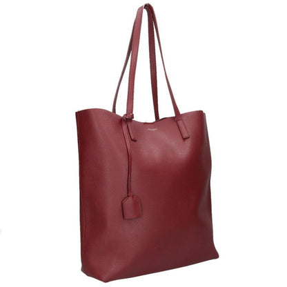 Saint Laurent Paris North South Logo Printed Shopping Leather Tote Bag