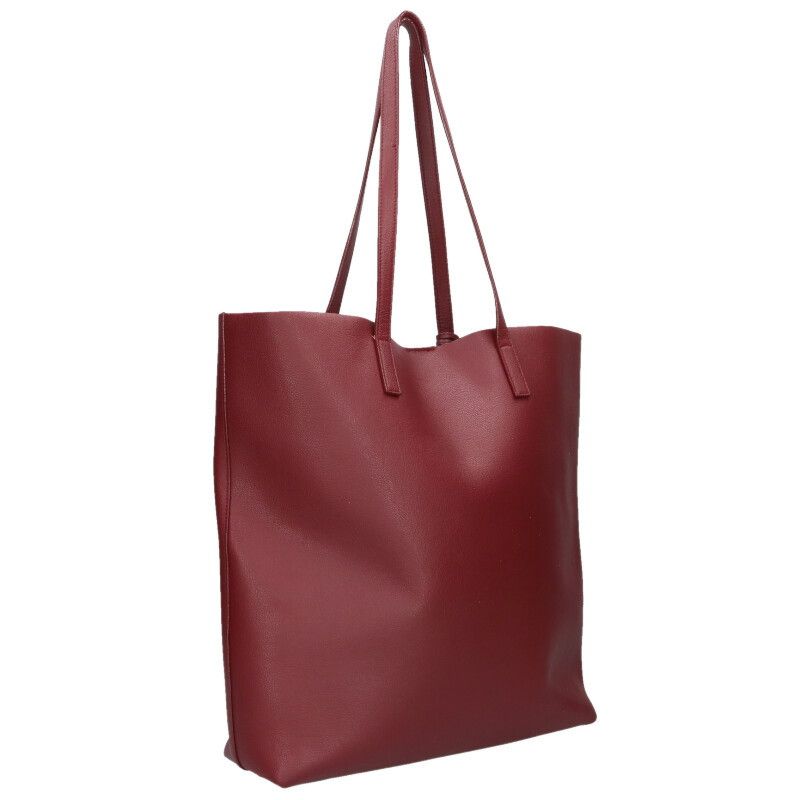 Saint Laurent Paris North South Logo Printed Shopping Leather Tote Bag — view 2