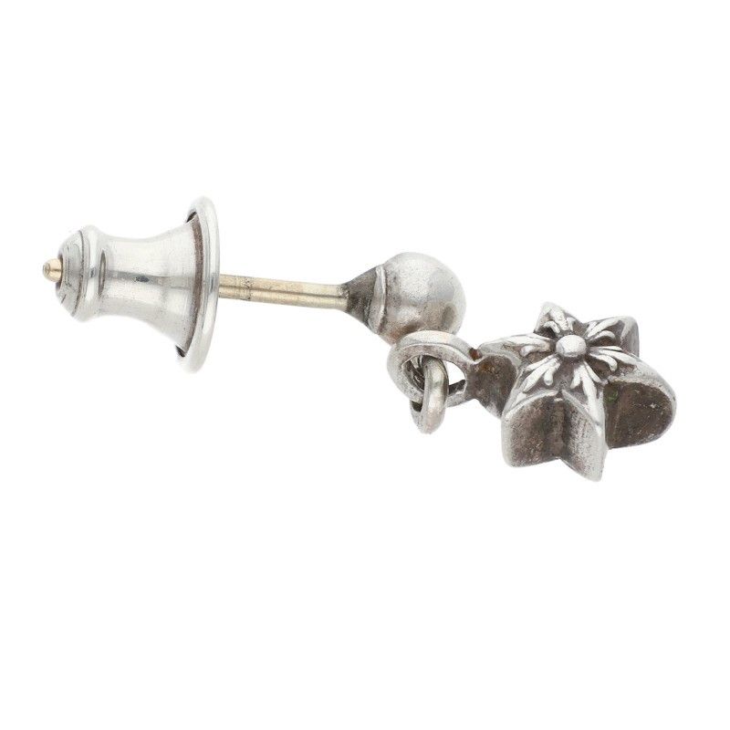 Chrome Hearts Tiny Teardrop Silver Earrings — view 3