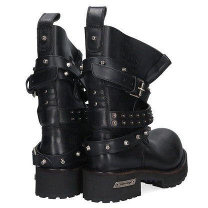 Balenciaga Venom City Bootie Worn Out Calf Leather Met Acc Long Boots — view 2