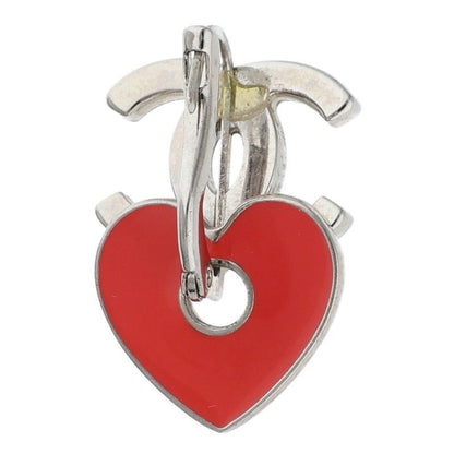 Chanel CC Logo Heart Motif Single Earring — view 2