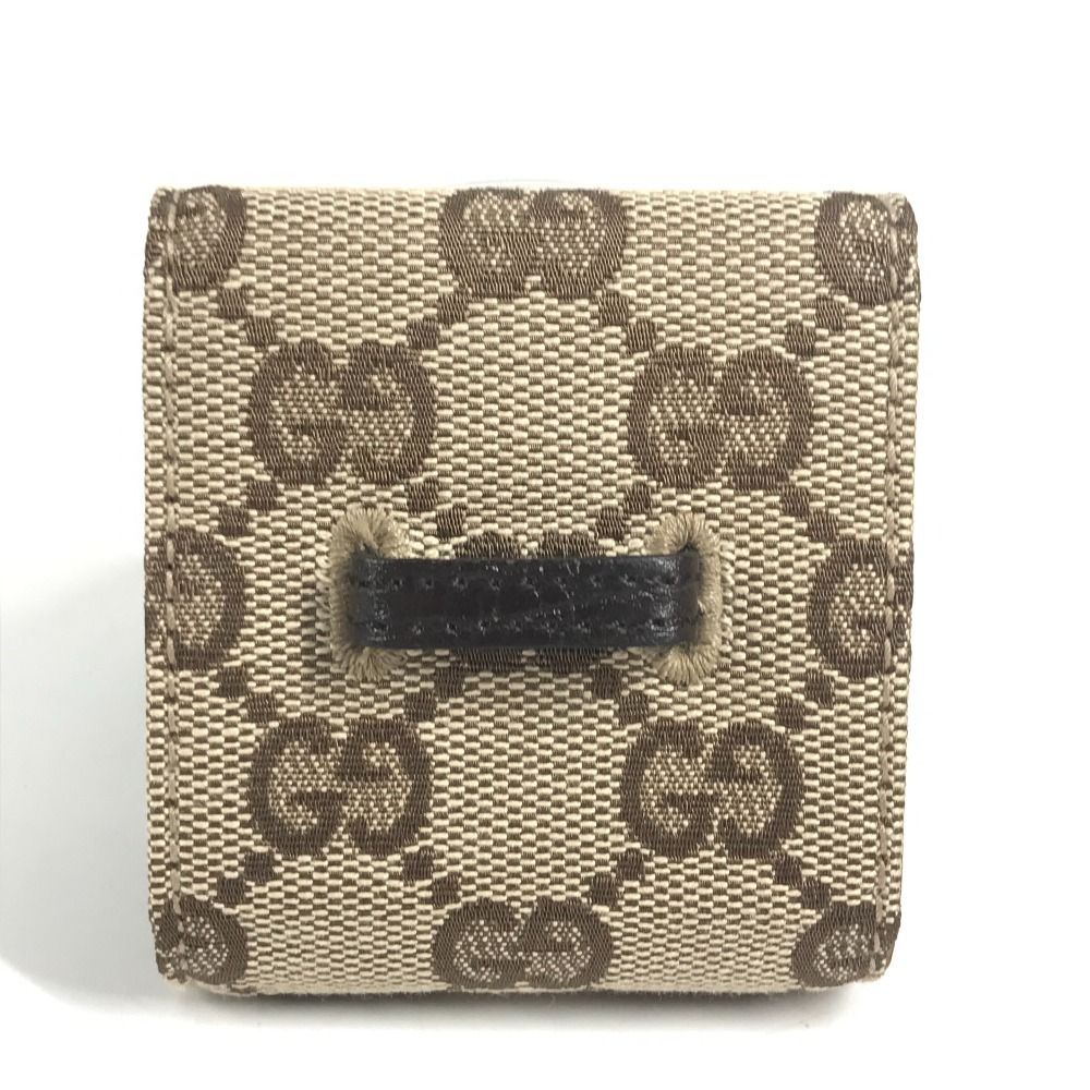 Gucci GG Canvas Leather Travel Table Clock Beige Black — view 5