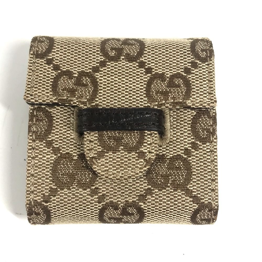 Gucci GG Canvas Leather Travel Table Clock Beige Black — view 6