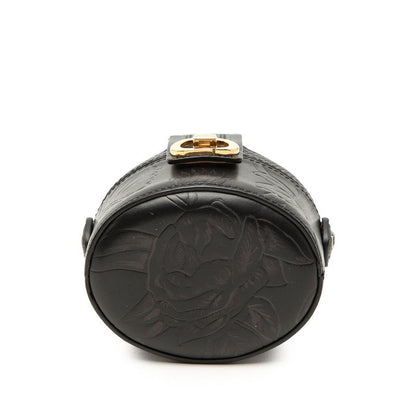 Dior CD Logo Vanity Bag Mini Handbag Black Leather — view 3