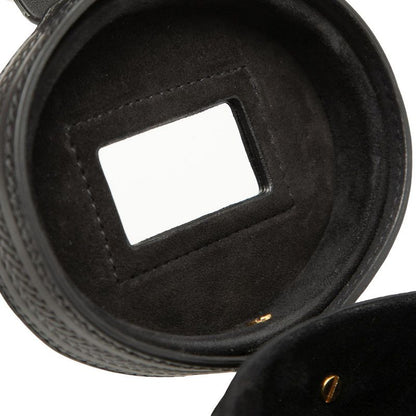 Dior CD Logo Vanity Bag Mini Handbag Black Leather — view 7