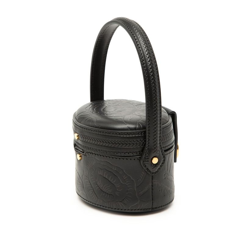 Dior CD Logo Vanity Bag Mini Handbag Black Leather — view 2