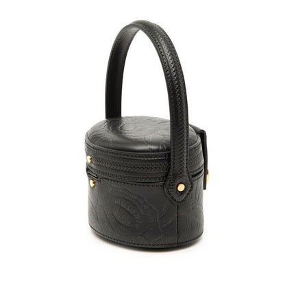 Dior CD Logo Vanity Bag Mini Handbag Black Leather — view 2