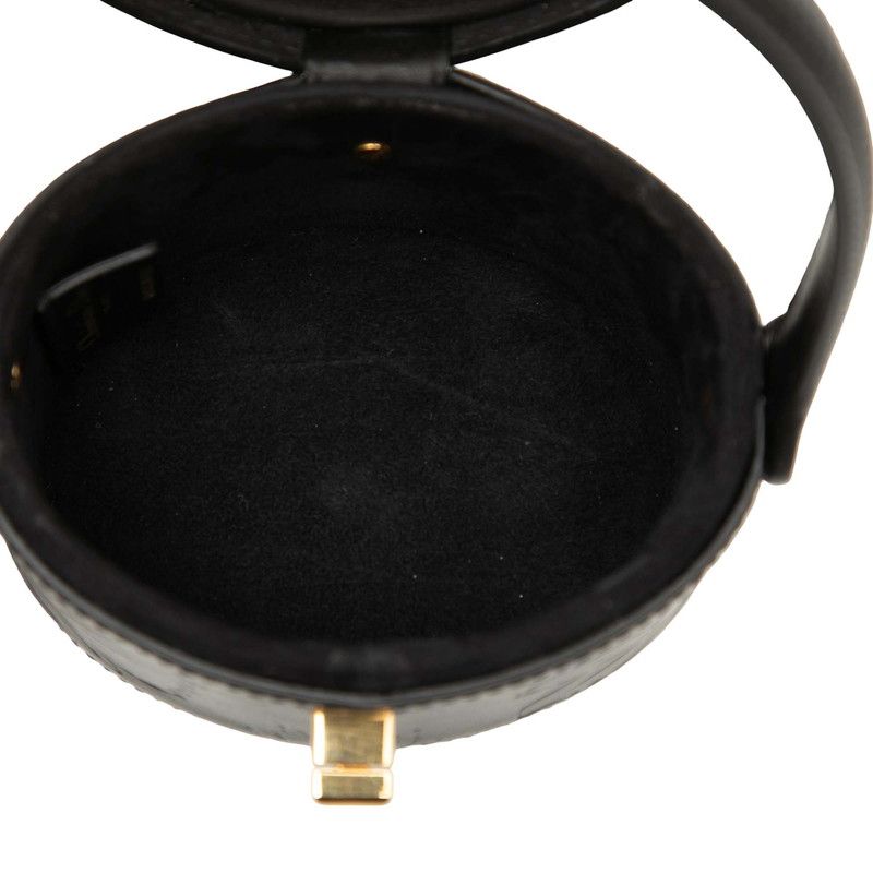 Dior CD Logo Vanity Bag Mini Handbag Black Leather — view 4