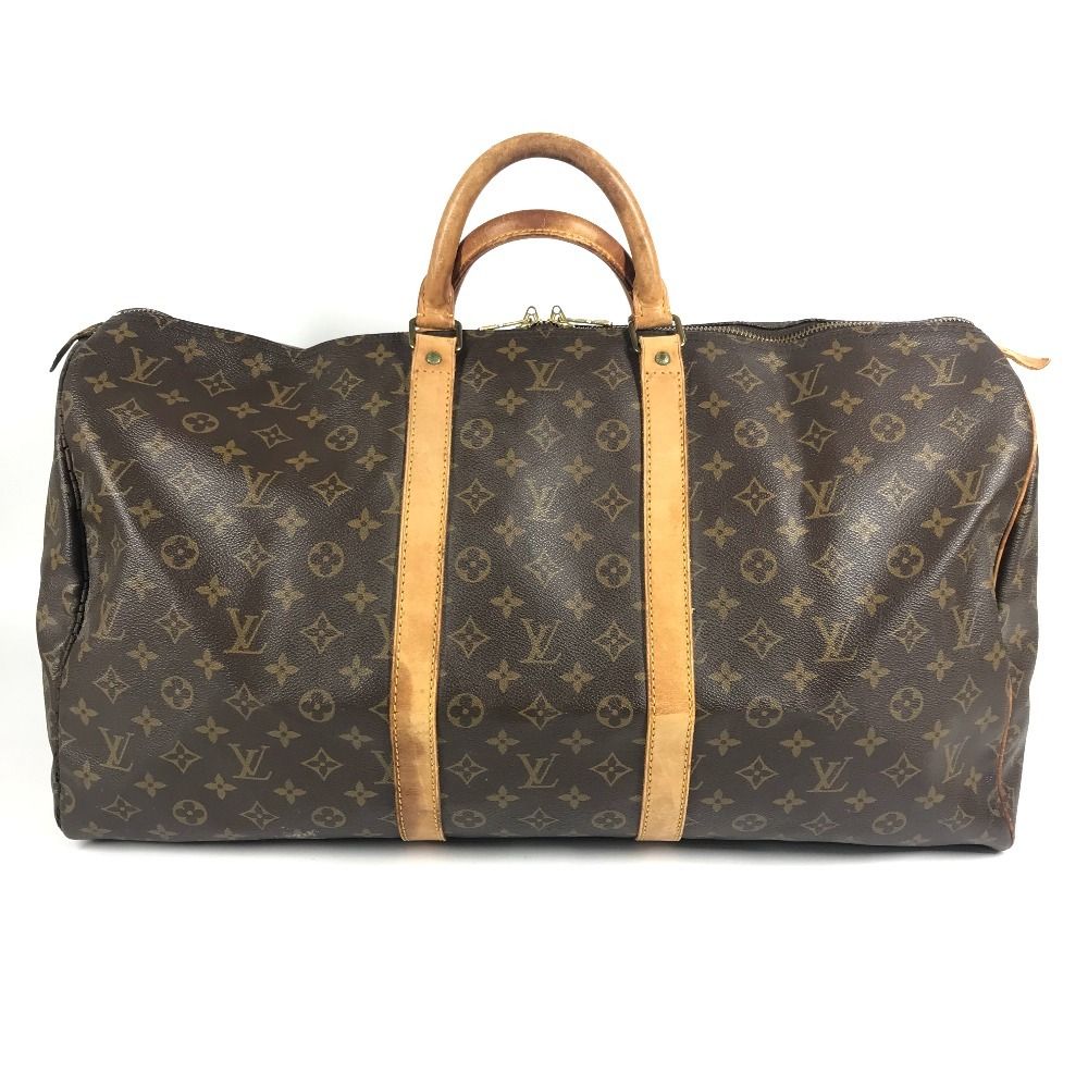 Louis Vuitton Boston Bag Keepall 55 Monogram Canvas Brown