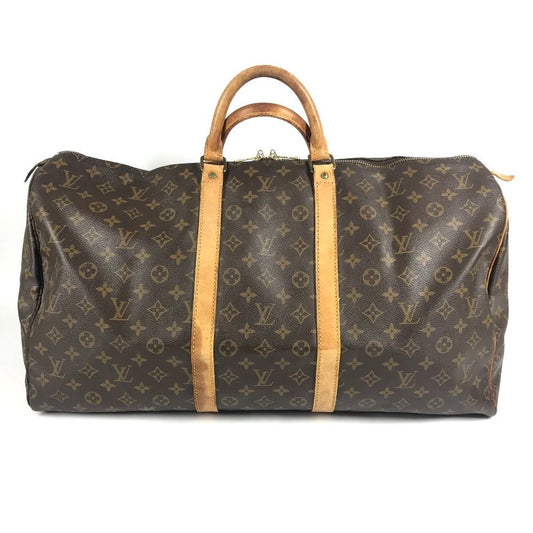 Louis Vuitton Boston Bag Keepall 55 Monogram Canvas Brown