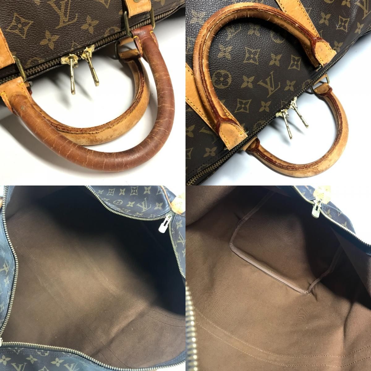 Louis Vuitton Boston Bag Keepall 55 Monogram Canvas Brown — view 8