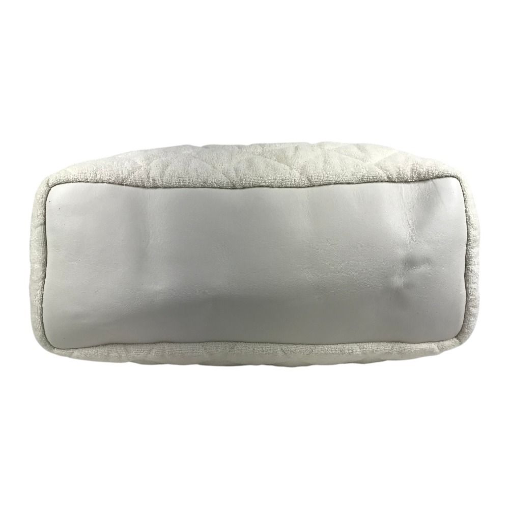 Chanel Shoulder Bag CC Logo Cotton White — view 5