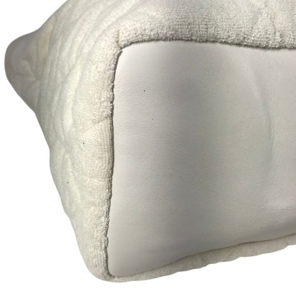 Chanel Shoulder Bag CC Logo Cotton White — view 6