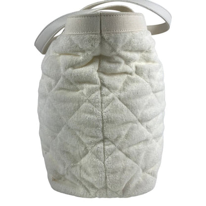 Chanel Shoulder Bag CC Logo Cotton White — view 4