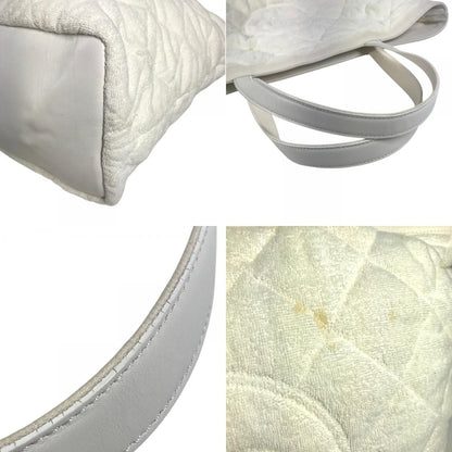 Chanel Shoulder Bag CC Logo Cotton White — view 7