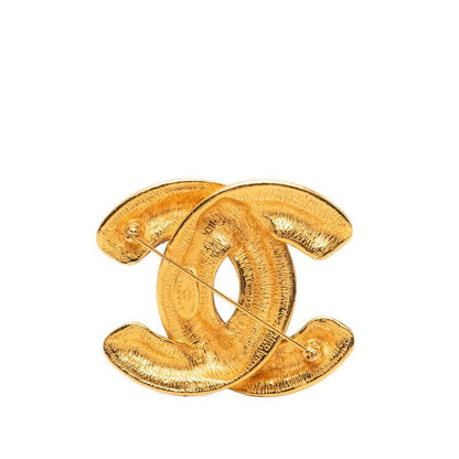 Chanel Quilted CC Logo Brooch Gold Plated — view 2
