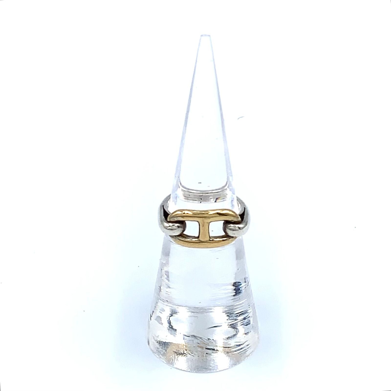 Hermes Chaine D'Ancre Yellow Gold Silver Ring — view 5