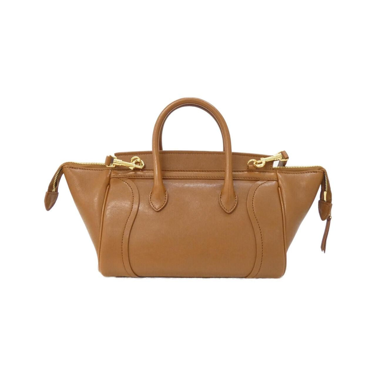 Celine Luggage Small Handbag Tan Gold Hardware — view 2