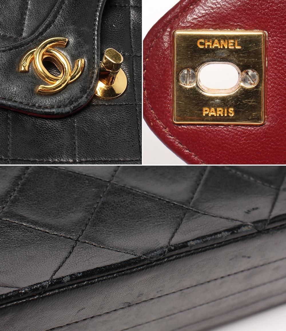 Chanel Chain Shoulder Bag Single Lambskin Gold — view 6