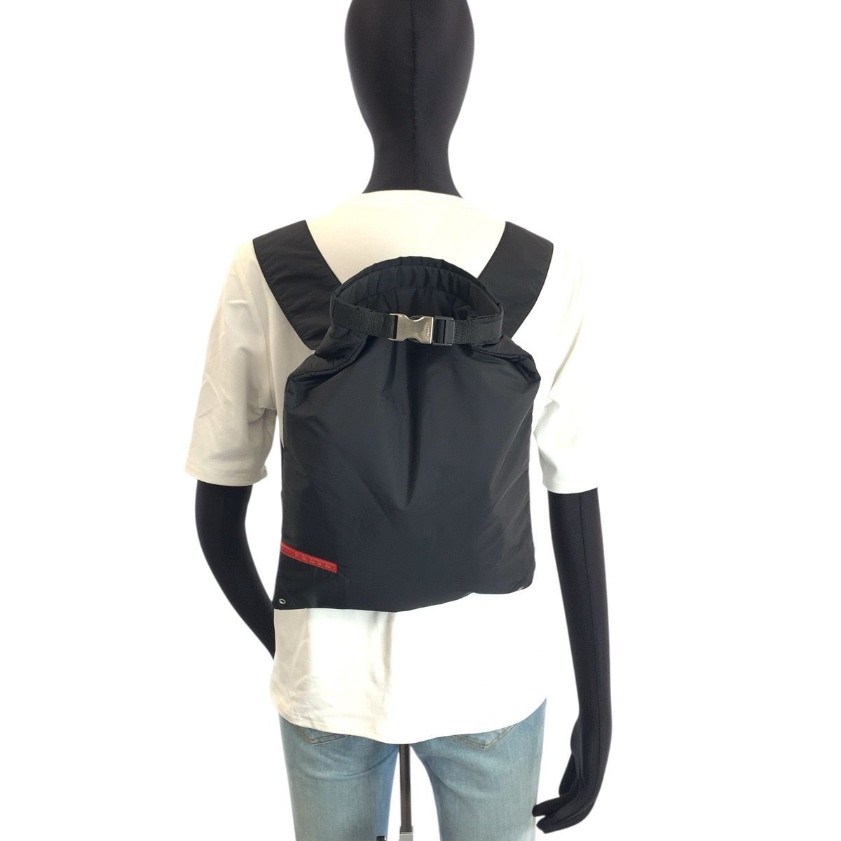 Prada Sports Line Black Silver Nylon Backpack — view 7