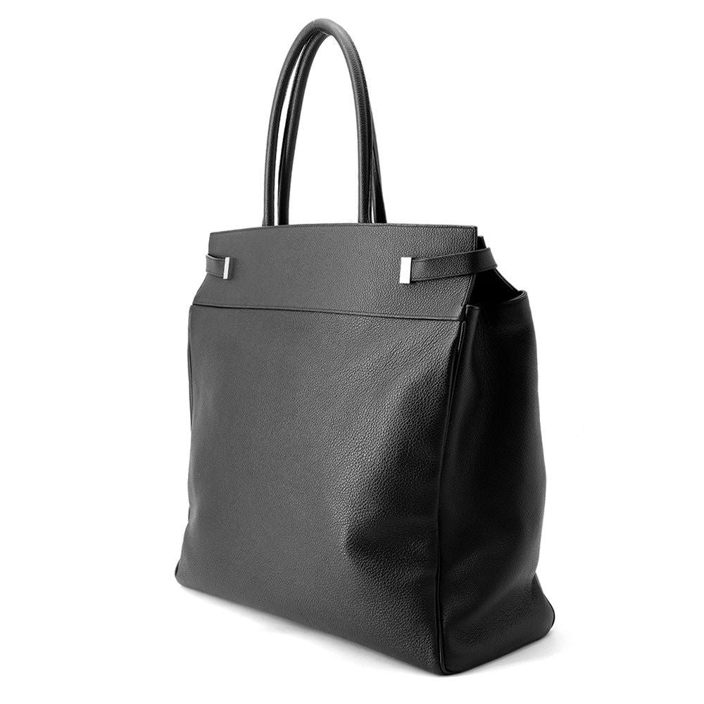 Saint Laurent Paris Tote Bag Manhattan S Leather Black — view 2