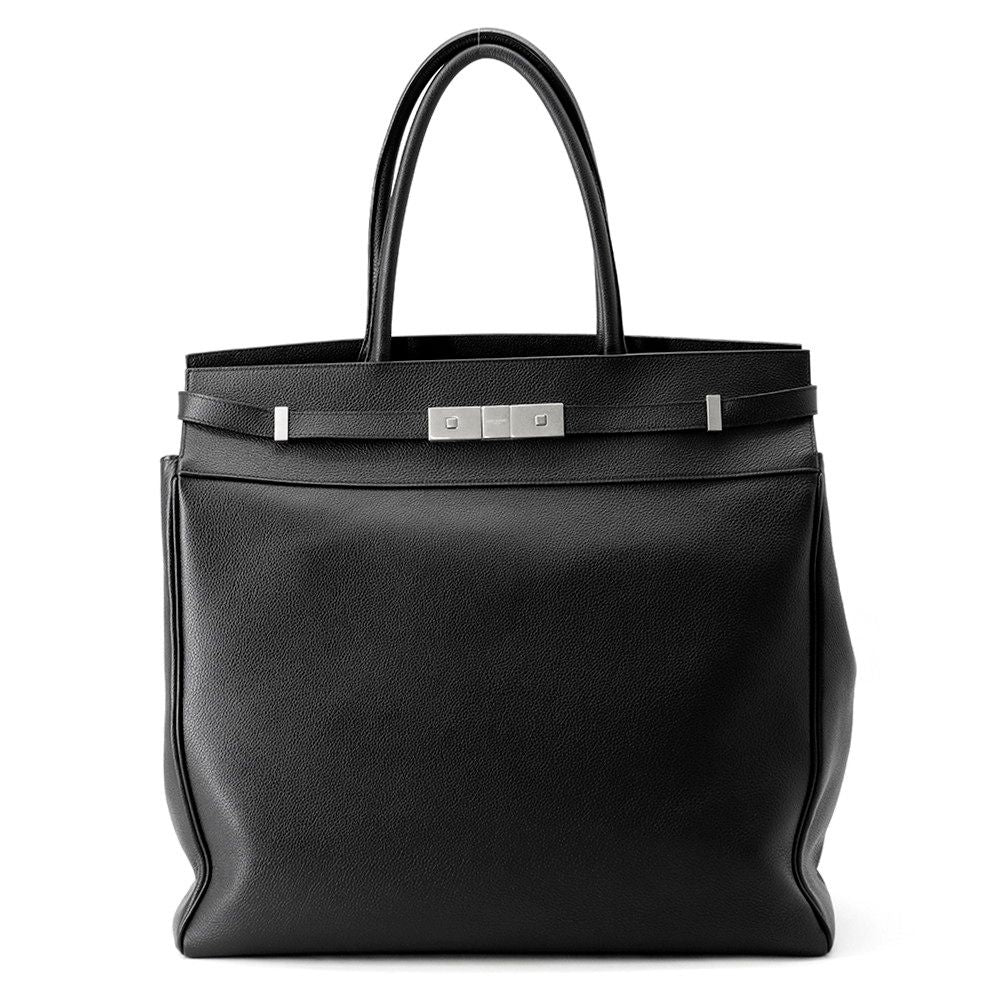 Saint Laurent Paris Tote Bag Manhattan S Leather Black
