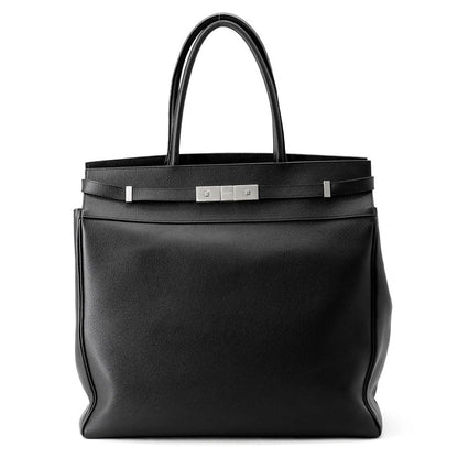 Saint Laurent Paris Tote Bag Manhattan S Leather Black