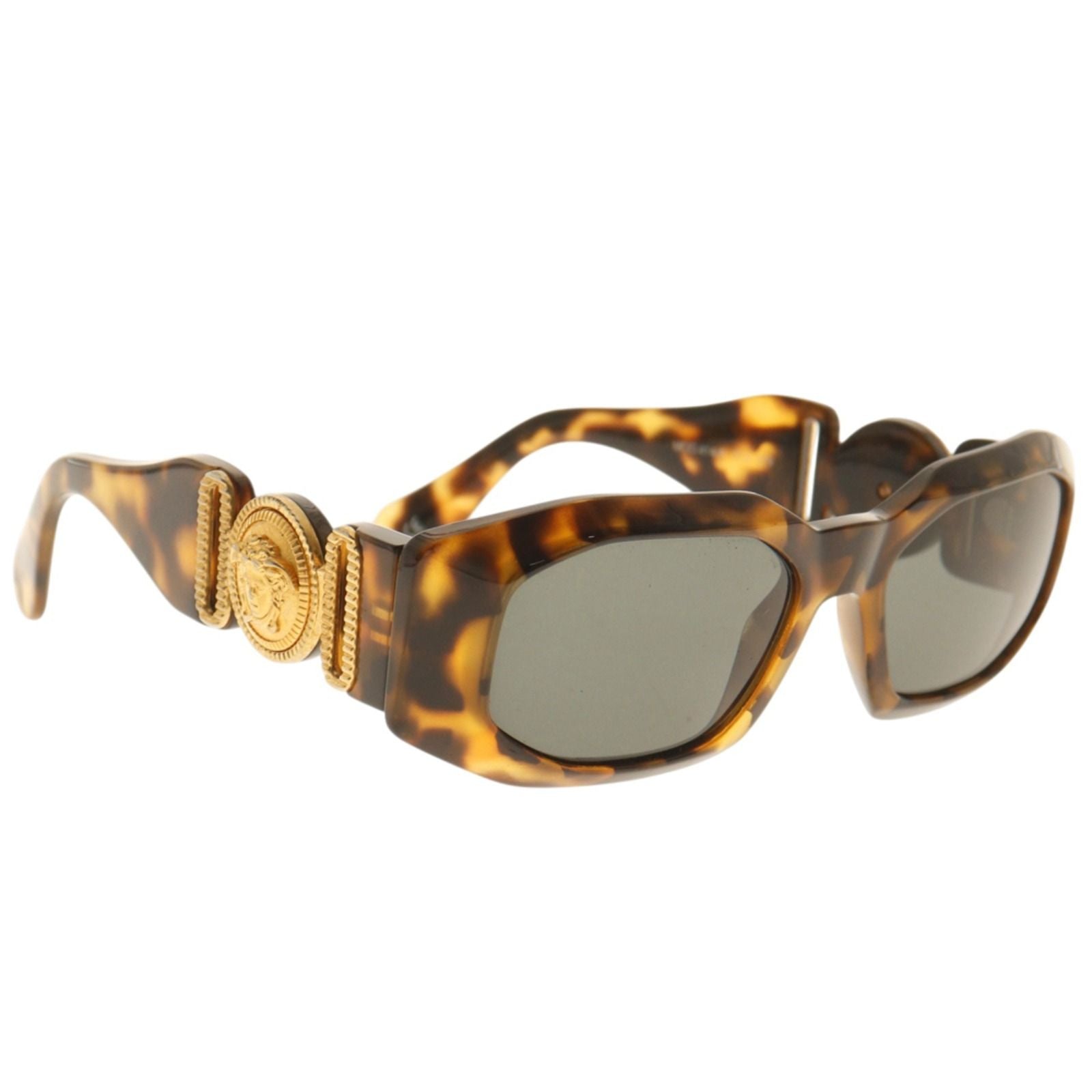 Versace Gianni Medusa a Acetate Gold Plated Brown Sunglasses Eyewear — view 2
