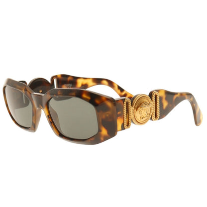Versace Gianni Medusa a Acetate Gold Plated Brown Sunglasses Eyewear