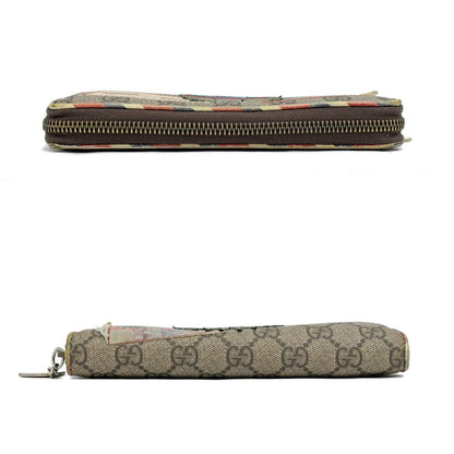 Gucci Courier Zip Around Wallet Beige Brown GG Supreme — view 4