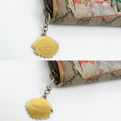 Gucci Courier Zip Around Wallet Beige Brown GG Supreme — view 8