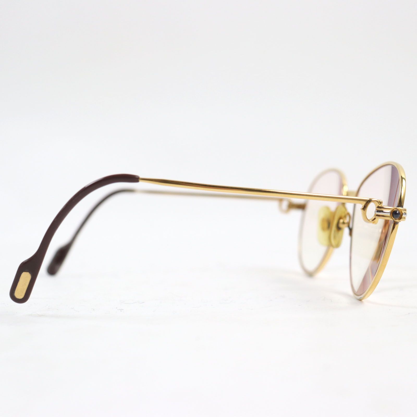 Cartier Trinity Vintage Sapphire Logo Teardrop Prescription Lenses Sunglasses — view 4