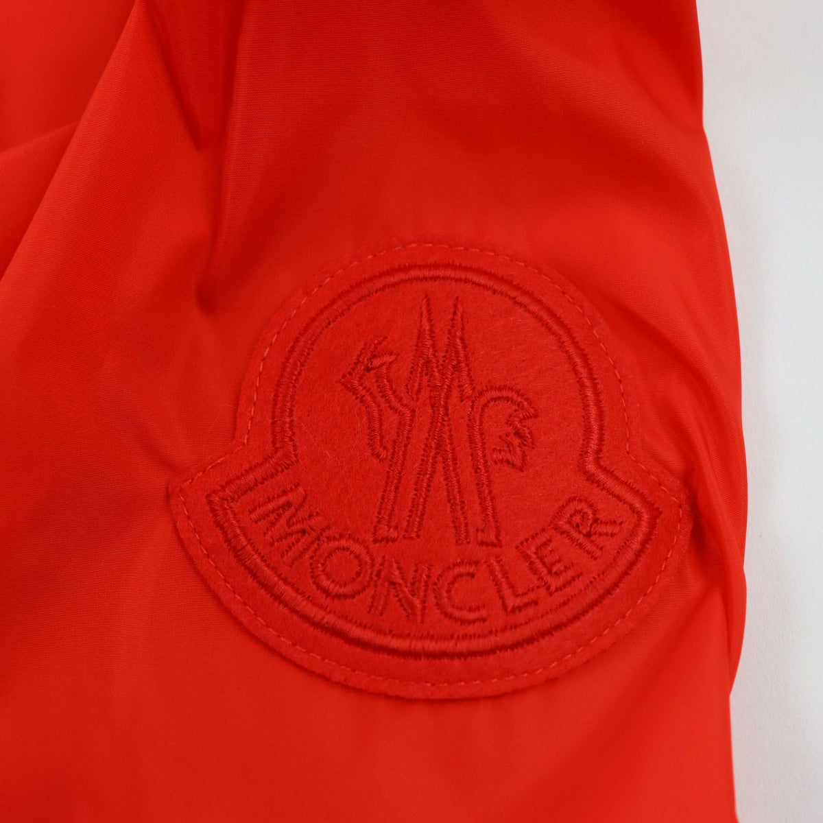 Moncler Alexandrite Logo Patch Hooded Nylon Jacket Orange — view 5