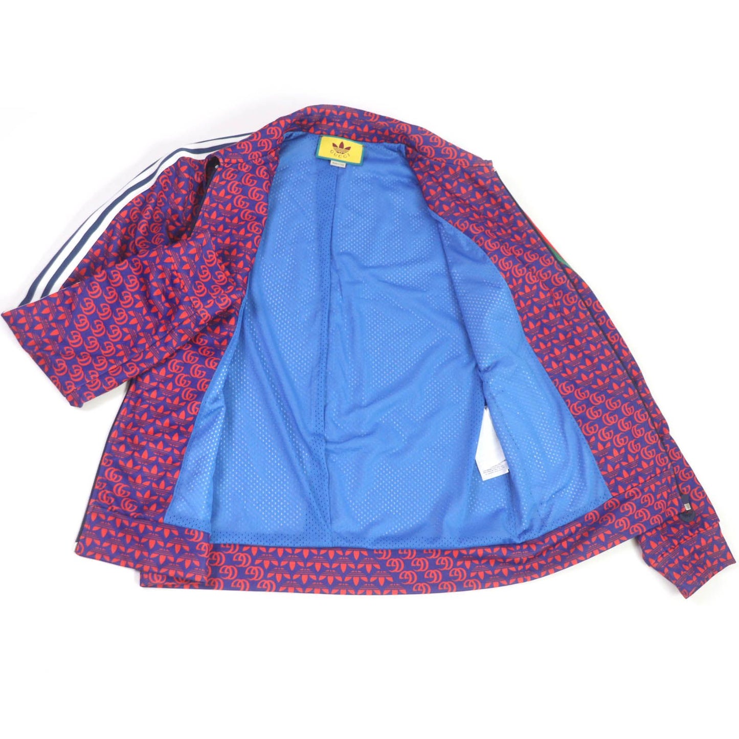 Gucci Adidas Double Trefoil Side Line Jersey Track Jacket Blue — view 4