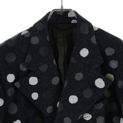 Louis Vuitton YK Painted Dots Jacket Xk4 Yayoi Kusama Wool Chesterfield Gray — view 3