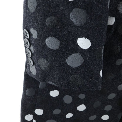 Louis Vuitton YK Painted Dots Jacket Xk4 Yayoi Kusama Wool Chesterfield Gray — view 5
