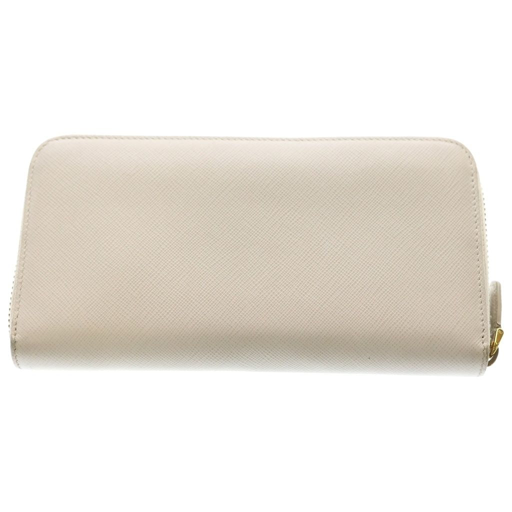 Prada Zip Around Wallet Leather White — view 2